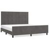 vidaXL Cadre de lit sans matelas gris fonc&eacute; 160x200 cm velours
