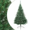vidaXL Sapin de No&euml;l artificiel moiti&eacute; avec support vert 180 cm PVC