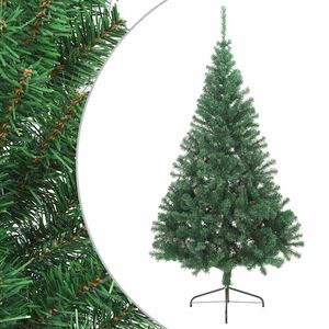 vidaXL Sapin de No&euml;l artificiel moiti&eacute; avec support vert 180 cm PVC