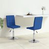 vidaXL Chaises pivotantes &agrave; manger lot de 2 bleu tissu