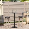 vidaXL Table de jardin ronde noir &Oslash;60x105 cm acier