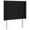 vidaXL T&ecirc;te de lit &agrave; LED Noir 83x16x118/128 cm Tissu