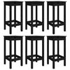 vidaXL Ensemble de bar de jardin 7 pcs noir bois de pin massif