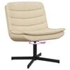vidaXL Chaise pivotante Cr&egrave;me 63 x 75 x 76 cm tissu