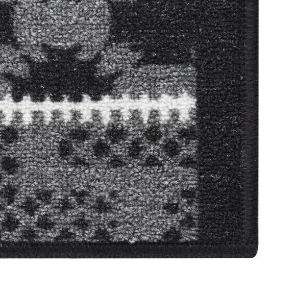 vidaXL Tapis de couloir Noir 80x200 cm