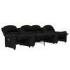 vidaXL Fauteuil de massage inclinable et porte-gobelets 4 places noir
