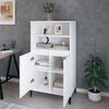 vidaXL Buffet haut Blanc 60x36x110 cm Bois d'ing&eacute;nierie
