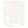 vidaXL Abri pour poubelle sur roulettes blanc bois massif de pin