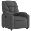 vidaXL Fauteuil inclinable en tissu gris fonc&eacute;