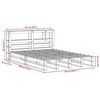 vidaXL Cadre de lit sans matelas blanc 135x190 cm bois de pin massif