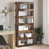 vidaXL Biblioth&egrave;que Ch&ecirc;ne fum&eacute; 80 x 30 x 198 cm Bois d'ing&eacute;nierie