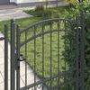 vidaXL Porte de Cl&ocirc;ture Gris 200 x 100 cm Acier peint par poudre