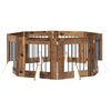 vidaXL Portillon pour chien avec supports 8 pcs Bois ancien 60 x 60 cm