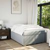 vidaXL Sommier &agrave; lattes de lit et matelas gris clair 120x190 cm tissu