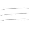 vidaXL Support de b&acirc;che pour remorques 3 pc Argent&eacute; 102-155 cm