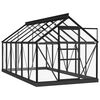 vidaXL Serre en verre Anthracite 155x298x191 cm Aluminium