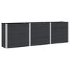 vidaXL Jardini&egrave;re sur&eacute;lev&eacute;e Noir 300 x 50 x 91 cm WPC et Aluminium