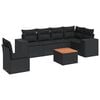 vidaXL Patio Sofa Set 7 place Black