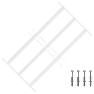 vidaXL Grille de s&eacute;curit&eacute; pour fen&ecirc;tres avec 3 barres transversales