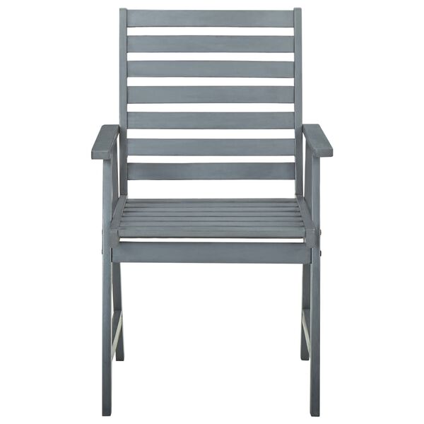 vidaXL Chaises &agrave; manger d'ext&eacute;rieur lot de 3 et coussins Acacia massif