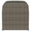 vidaXL Banc de rangement avec coussin gris 80x51x52 cm r&eacute;sine tress&eacute;e