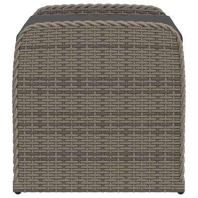 vidaXL Banc de rangement avec coussin gris 80x51x52 cm résine tressée