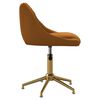 vidaXL Chaise pivotante de salle &agrave; manger Marron Velours