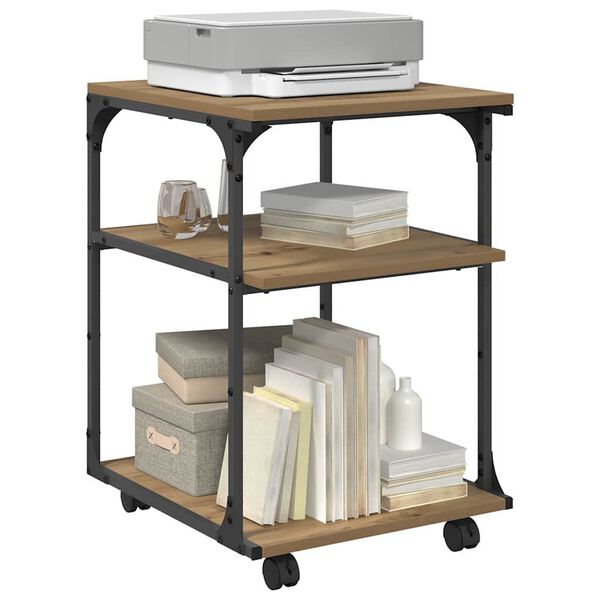 vidaXL Support d'imprimante Chêne artisanal 43 x 48 x 64 cm