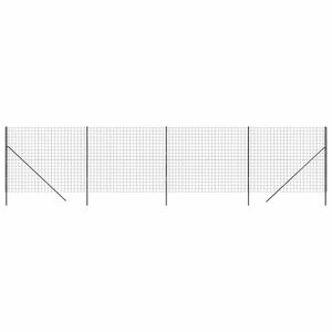 vidaXL Cl&ocirc;ture en treillis m&eacute;tallique anthracite 2,2x10 m