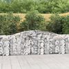 vidaXL Paniers &agrave; gabions arqu&eacute;s 15 pcs 400x30x80/100 cm Fer galvanis&eacute;