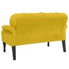 vidaXL Banc avec dossier jaune 119,5x64,5x75 cm velours