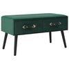 vidaXL Banc avec tiroirs 80 cm Vert Velours