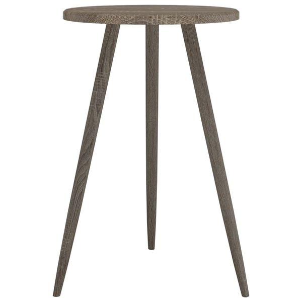 vidaXL Table de bistro Gris &Oslash;50x76 cm MDF et fer