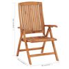 vidaXL Chaises inclinables de jardin et coussins lot de 6 Teck solide