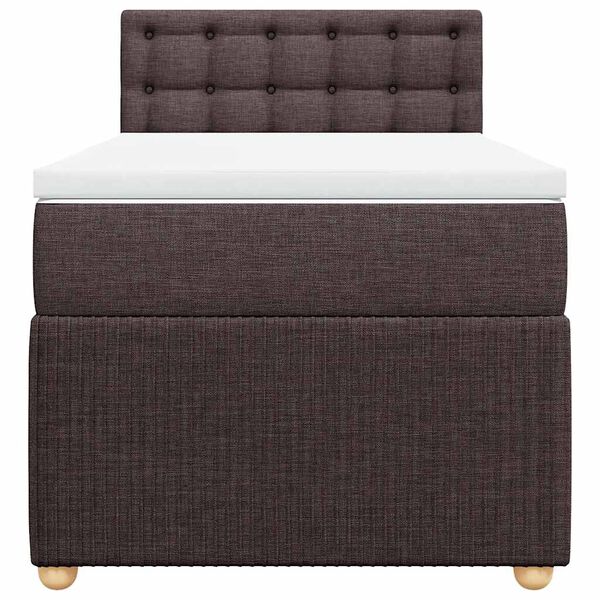 vidaXL Sommier &agrave; lattes de lit avec matelas Marron fonc&eacute; 80x200 cm