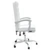 vidaXL Fauteuil inclinable de bureau Blanc Similicuir