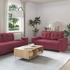 vidaXL | Ensemble de Canap&eacute;s | 2 pcs Rouge Vin 221 x 78 x 80 cm Tissu