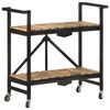 vidaXL Chariot de cuisine 87x36x81 cm Bois massif de manguier