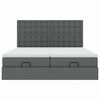 VidaXL Cadre de lit ottoman avec matelas gris foncé 180x200cm tissu