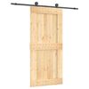 vidaXL Porte coulissante 95 x 210 cm Bois de pin massif (non trait&eacute;)