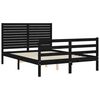 vidaXL Cadre de lit sans matelas noir bois massif