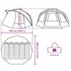 vidaXL Tente de p&ecirc;che 5 personnes gris imperm&eacute;able