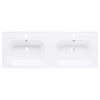 vidaXL Lavabo double encastr&eacute; 1205x460x145 mm SMC Blanc