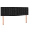 vidaXL T&ecirc;te de lit &agrave; LED Noir 144x5x78/88 cm Velours