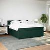 vidaXL Sommier &agrave; lattes de lit et matelas Vert fonc&eacute; 180x200cm Velours