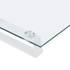 vidaXL Support de moniteur blanc 100x20x8 cm verre tremp&eacute; et m&eacute;tal