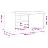 vidaXL Table basse ch&ecirc;ne fum&eacute; 100x50x50 cm bois d'ing&eacute;nierie