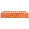 vidaXL Cadre de lit sans matelas cire marron 135x190cm bois pin massif