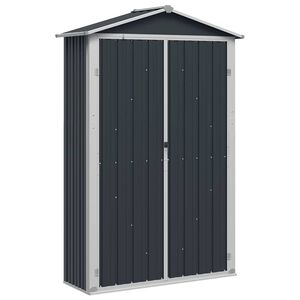 vidaXL Abri de jardin Anthracite 116x45x175 cm Acier galvanis&eacute;