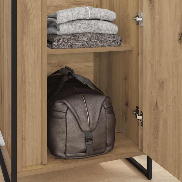 vidaXL Garde-robe avec stockage 2 pcs Chêne artisan 50 x 50 x 200 cm